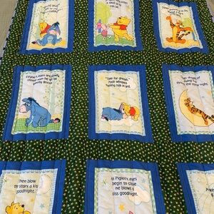 Handmade goodnight Winnie the Pooh Kids Patchwork Quilt